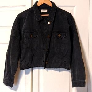 Mono B Moto Black Denim Jacket